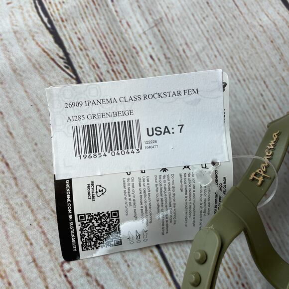 Ipanema Class Rockstar Women's 7 Sandals Green Beige - Picture 11 of 11